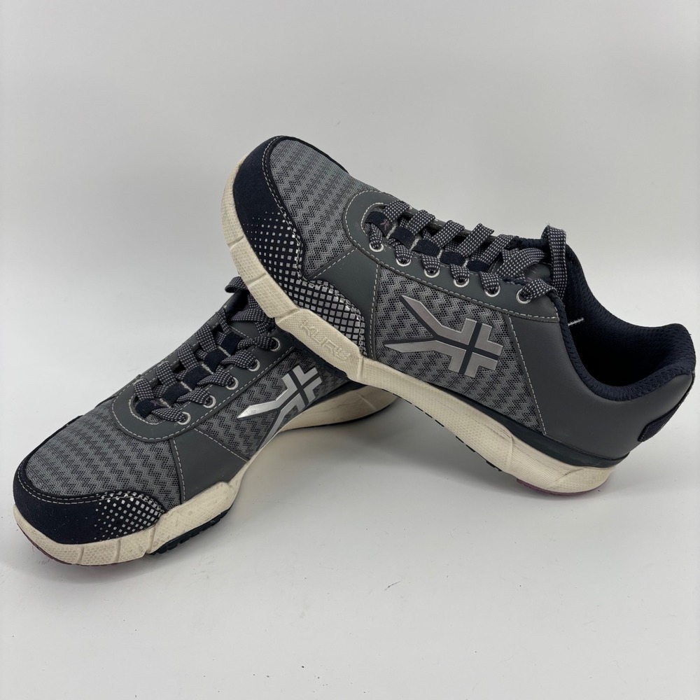 Kuru Atom Sneaker Women 10 Wide Gray Purple Walking Shoe